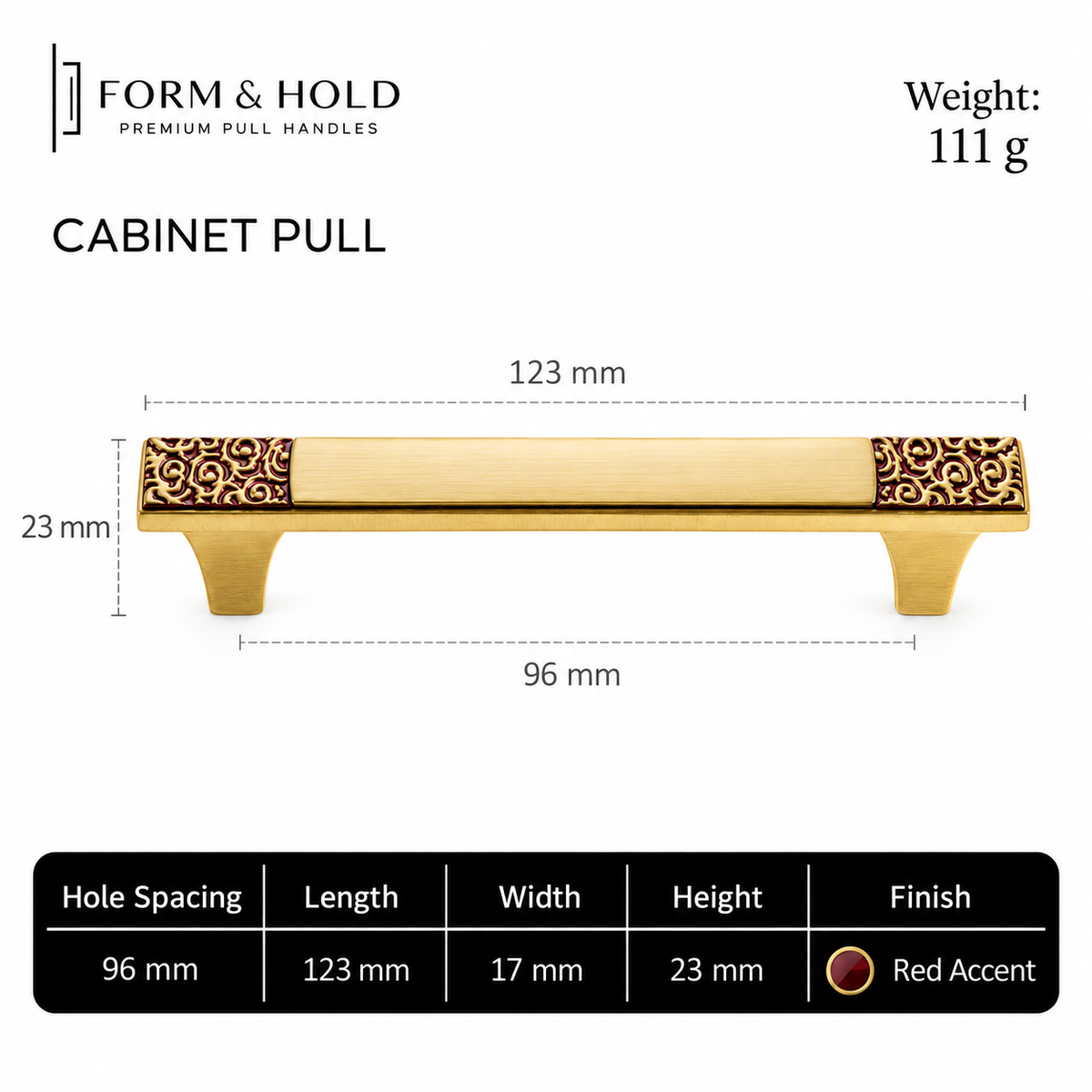 Ornate Solid Brass Cabinet Knobs & Pulls – FH-C013