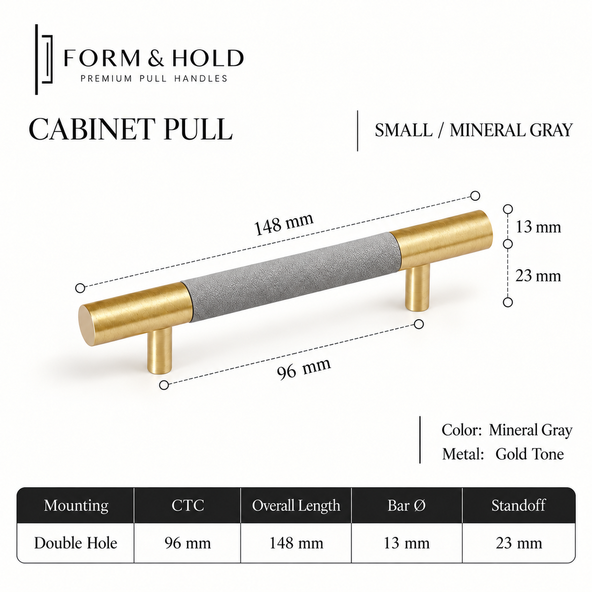 Leather-Wrapped Brass Cabinet Knobs & Pulls – FH-C024