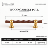 Walnut & Brass Cabinet Knobs & Pulls – FH-C028