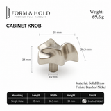 Sculptural Solid Brass Cabinet Knobs – FH-C014