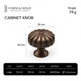 Solid Brass Fluted Flower Cabinet Knob – FH-C010