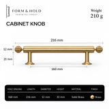 Ribbed Sphere Solid Brass Cabinet Knobs & Pulls – FH-C011