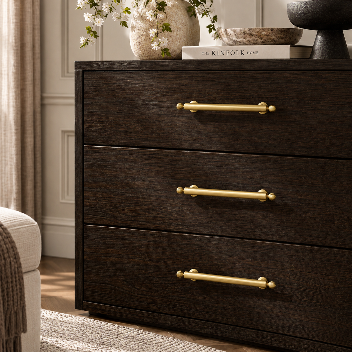 Ribbed Sphere Solid Brass Cabinet Knobs & Pulls – FH-C011
