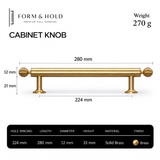 Ribbed Sphere Solid Brass Cabinet Knobs & Pulls – FH-C011