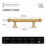 Ribbed Sphere Solid Brass Cabinet Knobs & Pulls – FH-C011