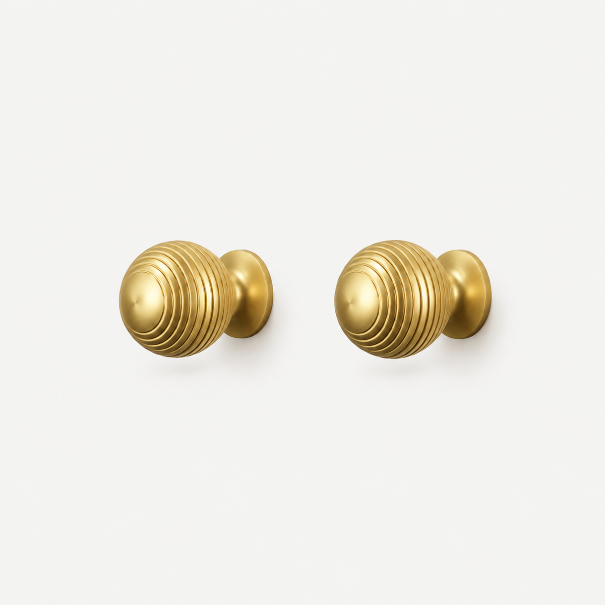 Ribbed Sphere Solid Brass Cabinet Knobs & Pulls – FH-C011