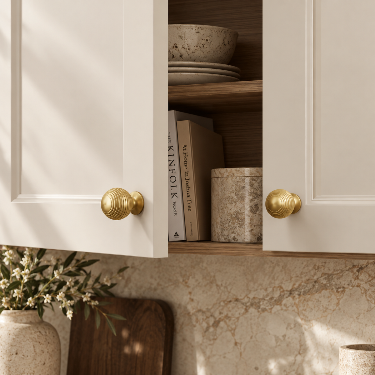 Ribbed Sphere Solid Brass Cabinet Knobs & Pulls – FH-C011