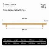 Solid Brass Cylindrical Cabinet Pull – FH-C001
