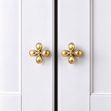 Solid Brass Quatrefoil Cabinet Knob & Ring Pull – FH-C005