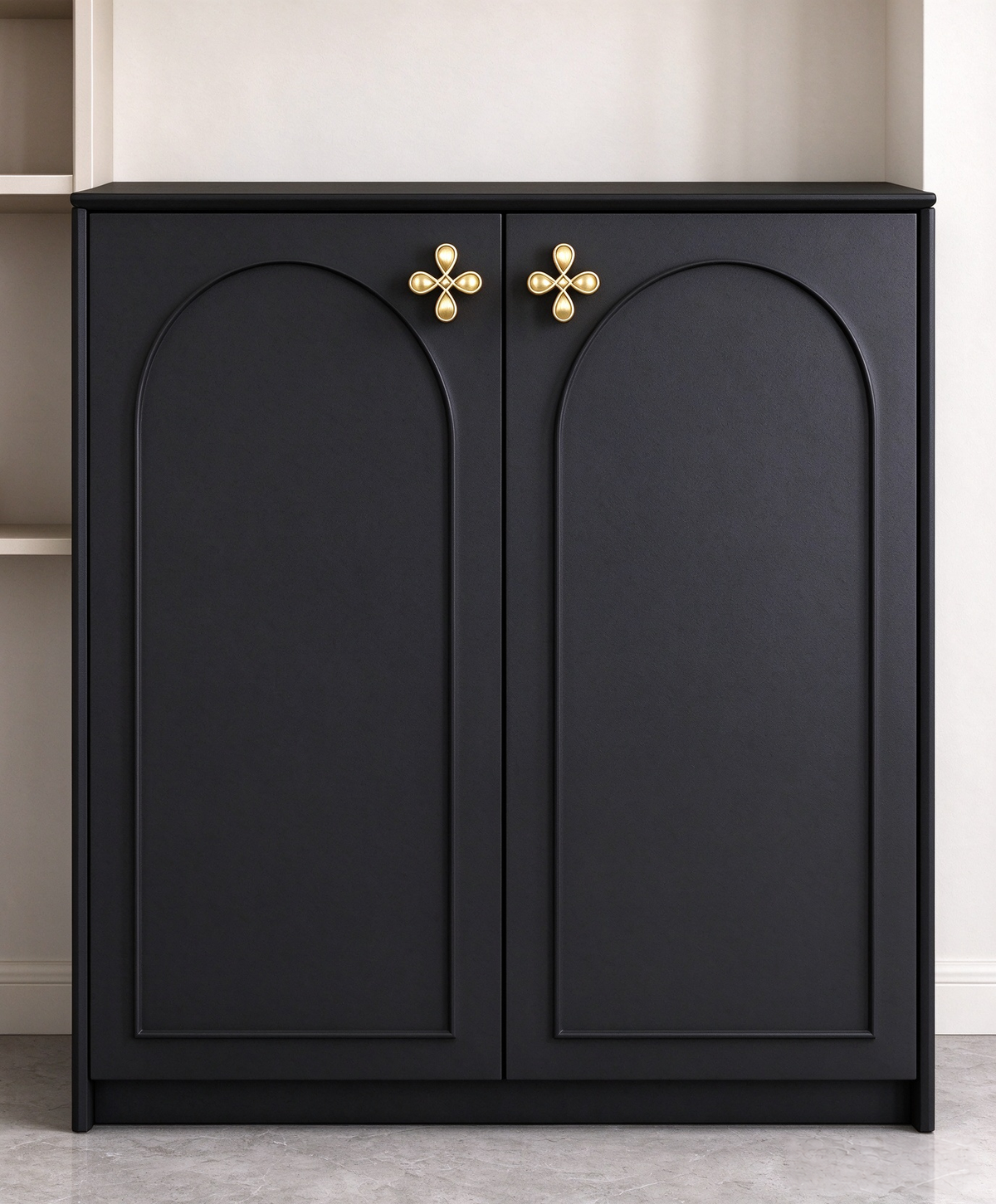 Solid Brass Quatrefoil Cabinet Knob & Ring Pull – FH-C005