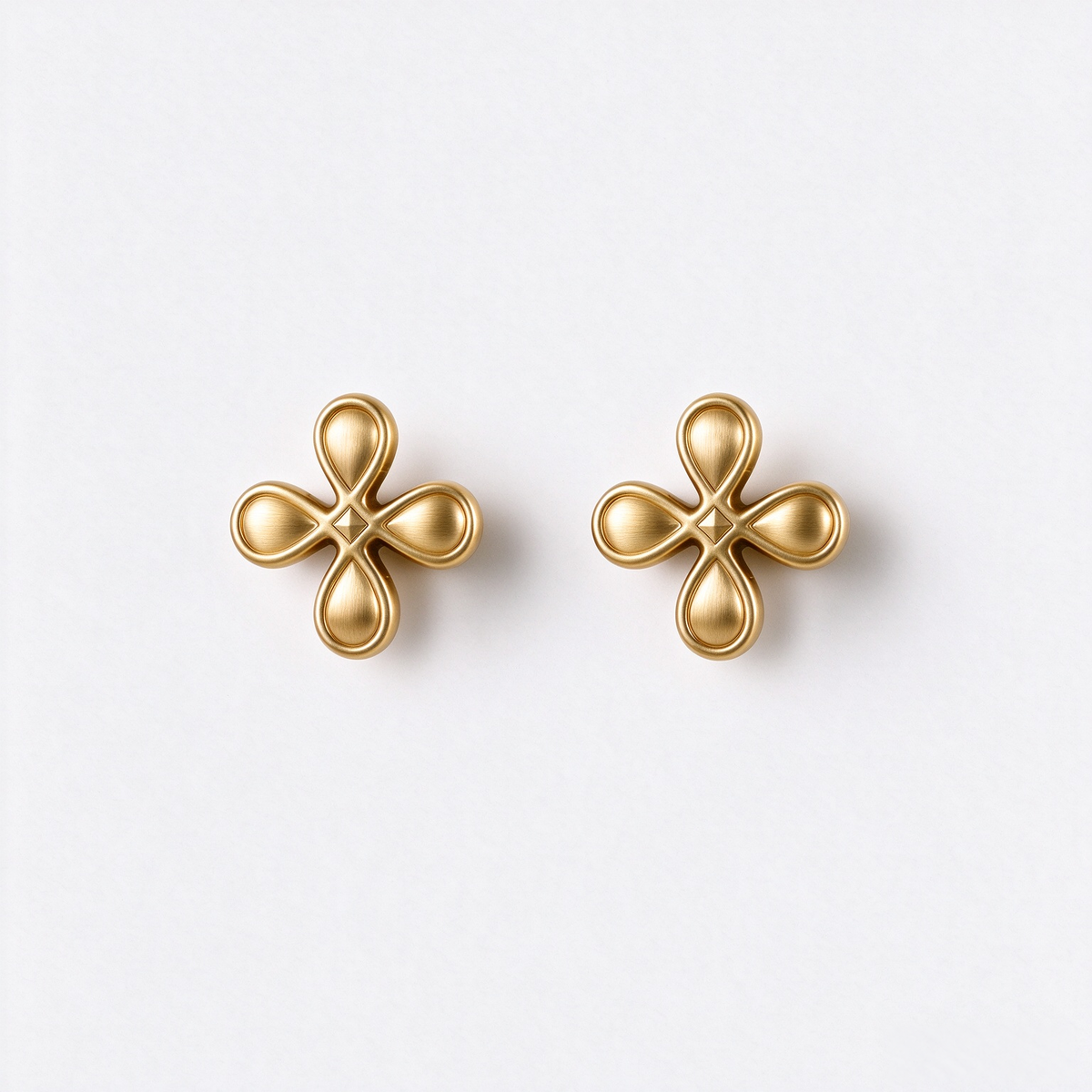 Solid Brass Quatrefoil Cabinet Knob & Ring Pull – FH-C005