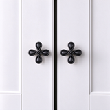 Solid Brass Quatrefoil Cabinet Knob & Ring Pull – FH-C005