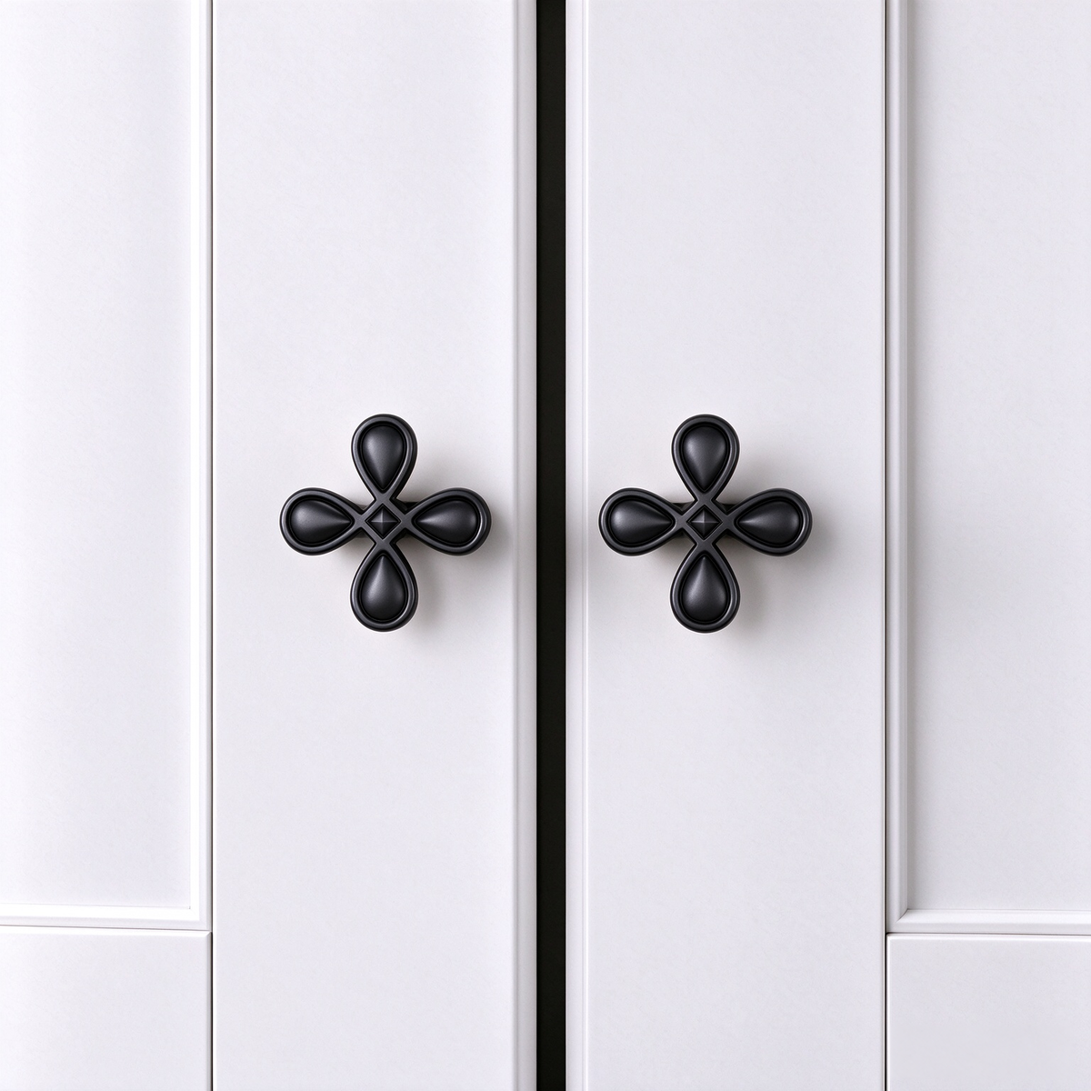 Solid Brass Quatrefoil Cabinet Knob & Ring Pull – FH-C005