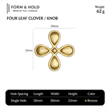 Solid Brass Quatrefoil Cabinet Knob & Ring Pull – FH-C005