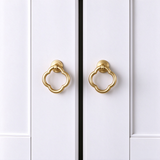 Solid Brass Quatrefoil Cabinet Knob & Ring Pull – FH-C005