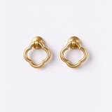 Solid Brass Quatrefoil Cabinet Knob & Ring Pull – FH-C005