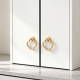 Solid Brass Quatrefoil Cabinet Knob & Ring Pull – FH-C005