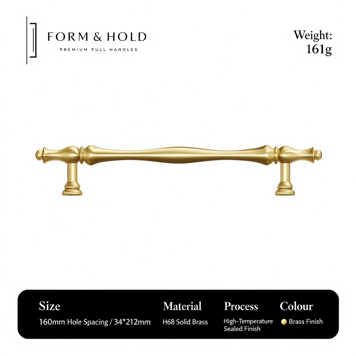 Classic Solid Brass Cabinet Knobs & Pulls – FH-C006