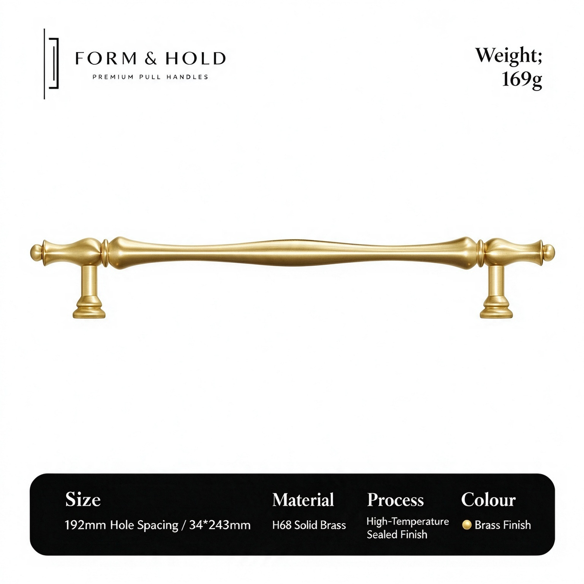 Classic Solid Brass Cabinet Knobs & Pulls – FH-C006