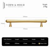 Tapered Solid Brass Cabinet Knob & Pulls – FH-C007