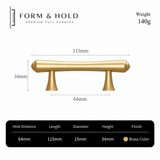 Tapered Solid Brass Cabinet Knob & Pulls – FH-C007