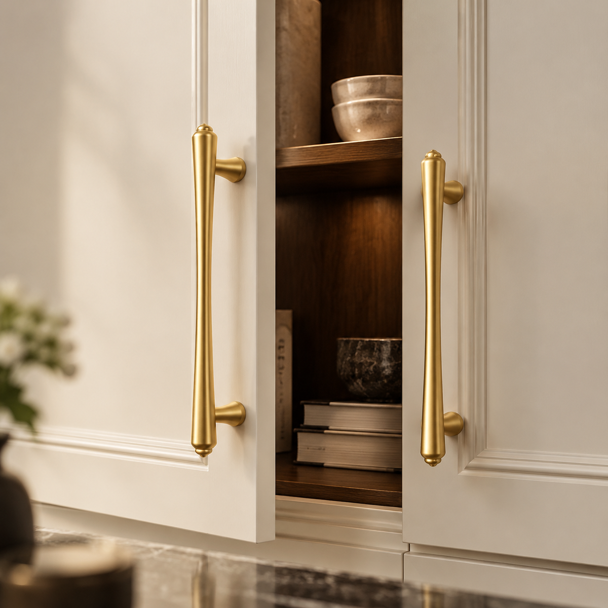 Tapered Solid Brass Cabinet Knob & Pulls – FH-C007