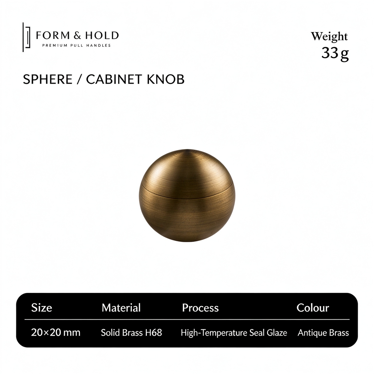 Solid Brass Round Cabinet Knobs – FH-C009
