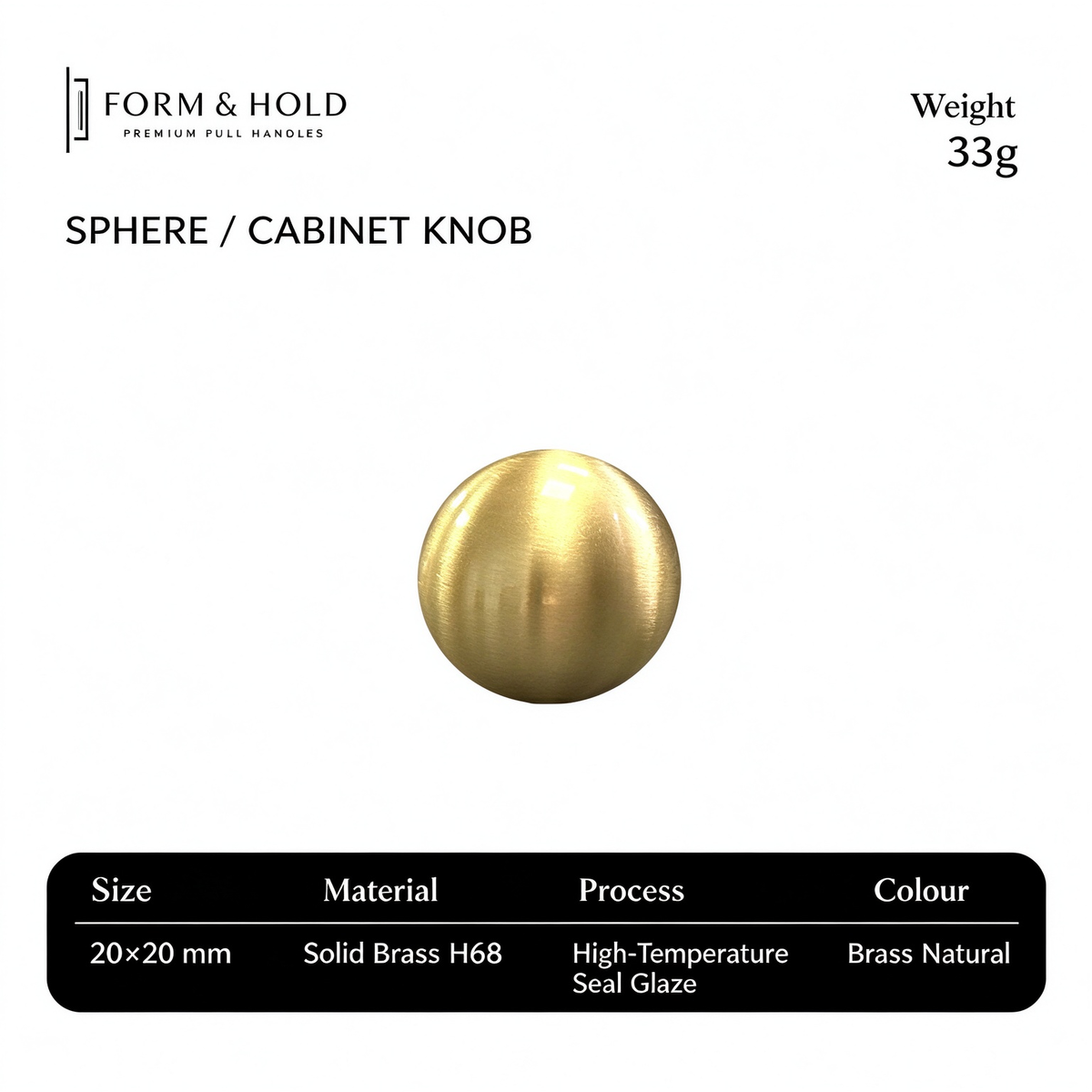 Solid Brass Round Cabinet Knobs – FH-C009