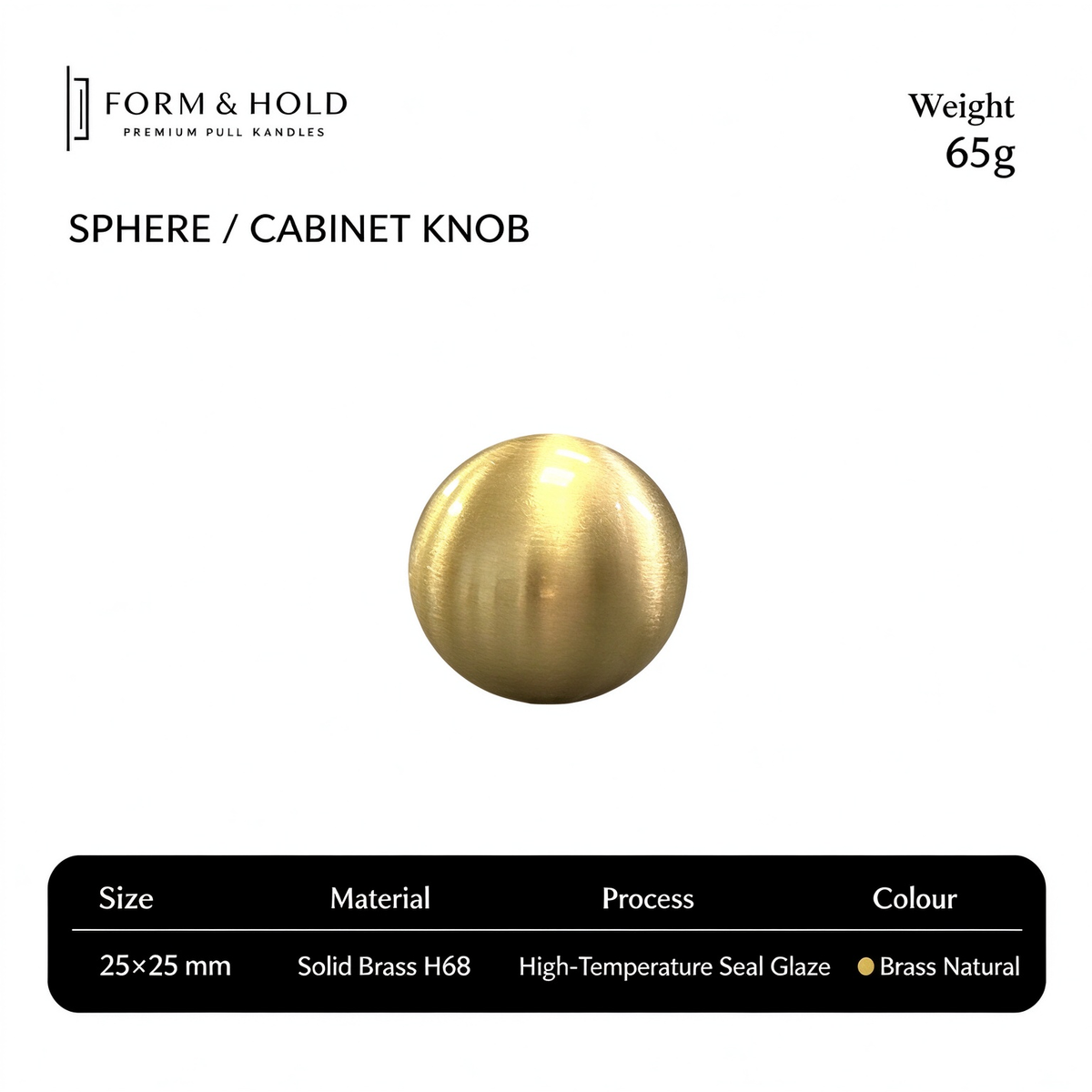 Solid Brass Round Cabinet Knobs – FH-C009