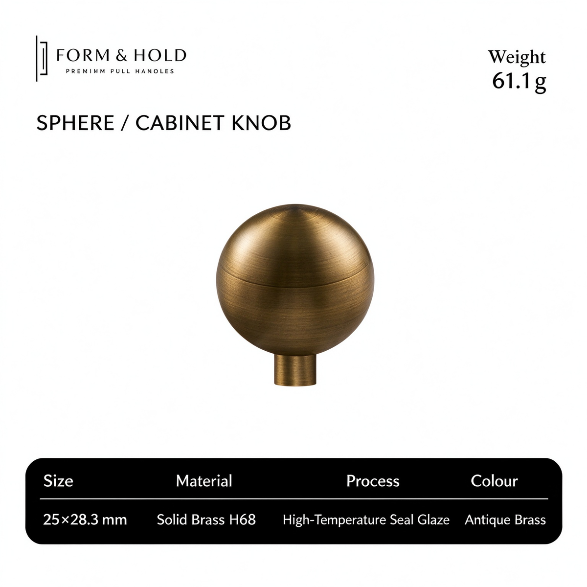 Solid Brass Round Cabinet Knobs – FH-C009