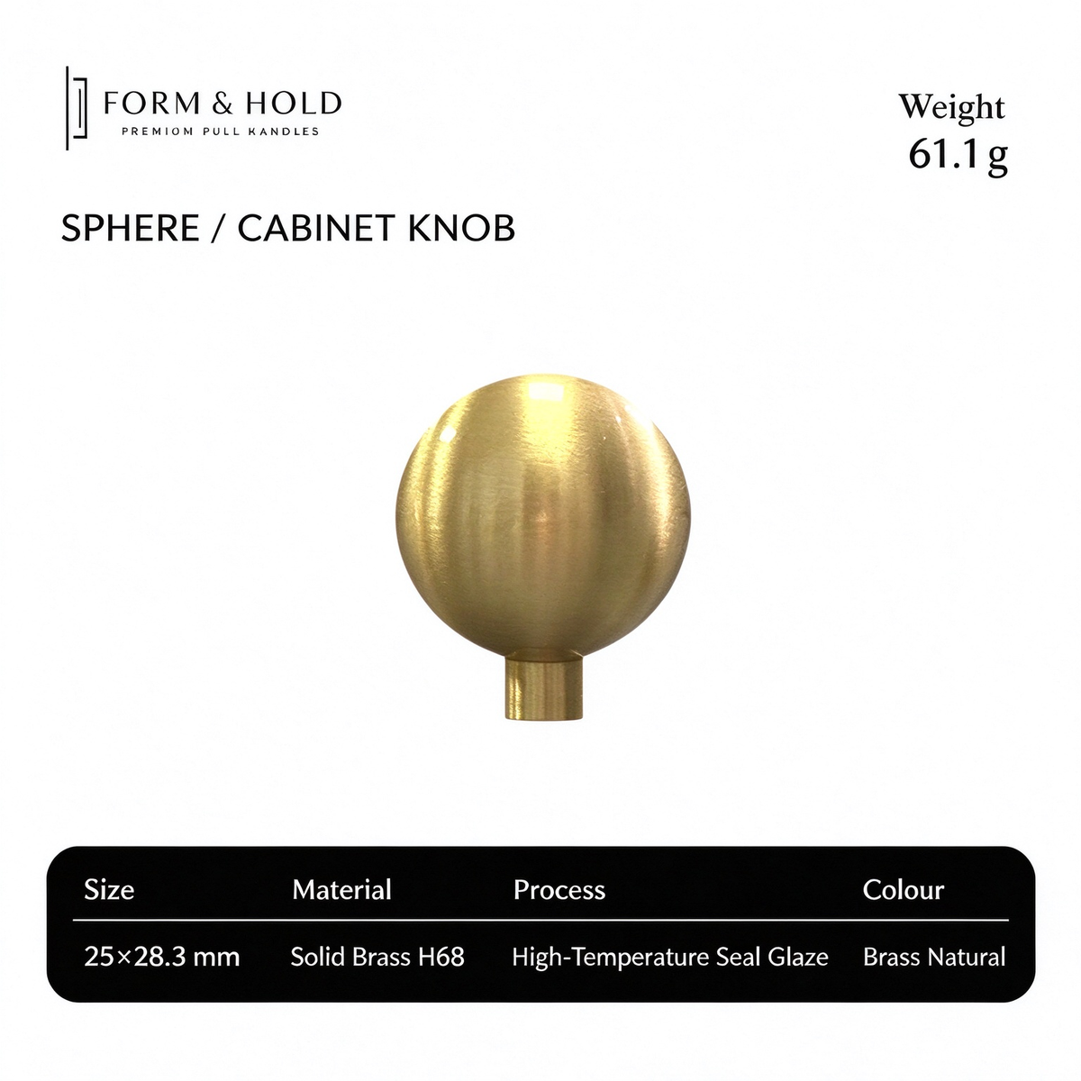 Solid Brass Round Cabinet Knobs – FH-C009