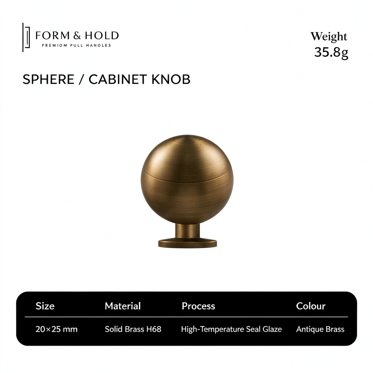 Solid Brass Round Cabinet Knobs – FH-C009