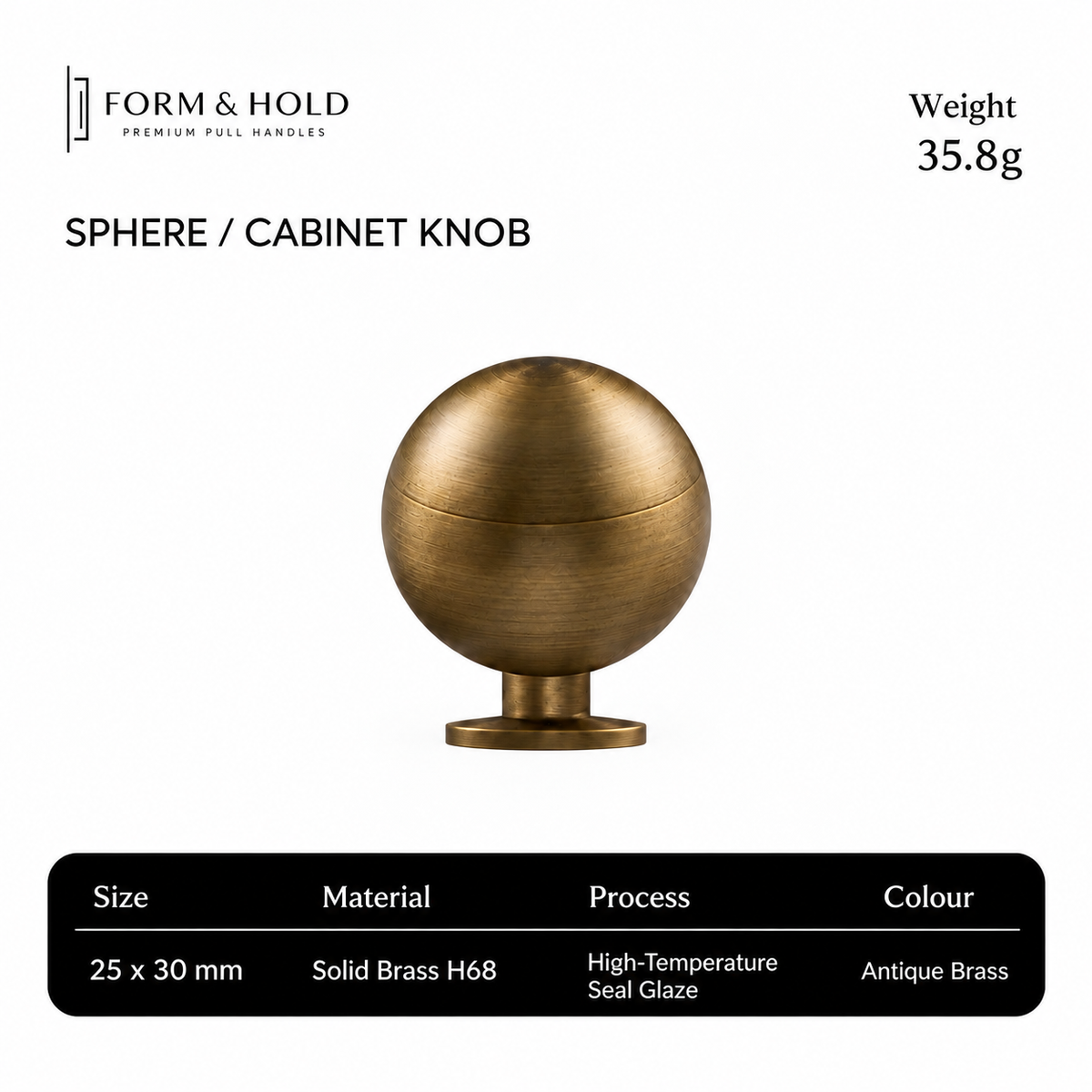 Solid Brass Round Cabinet Knobs – FH-C009