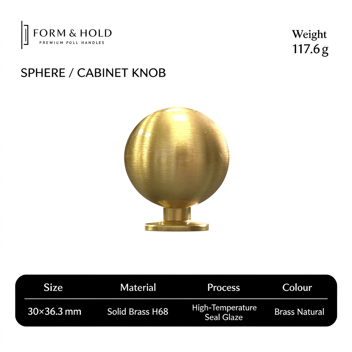 Solid Brass Round Cabinet Knobs – FH-C009