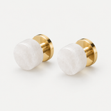 Brass Cabinet Knob with Decorative Inset – FH-C016