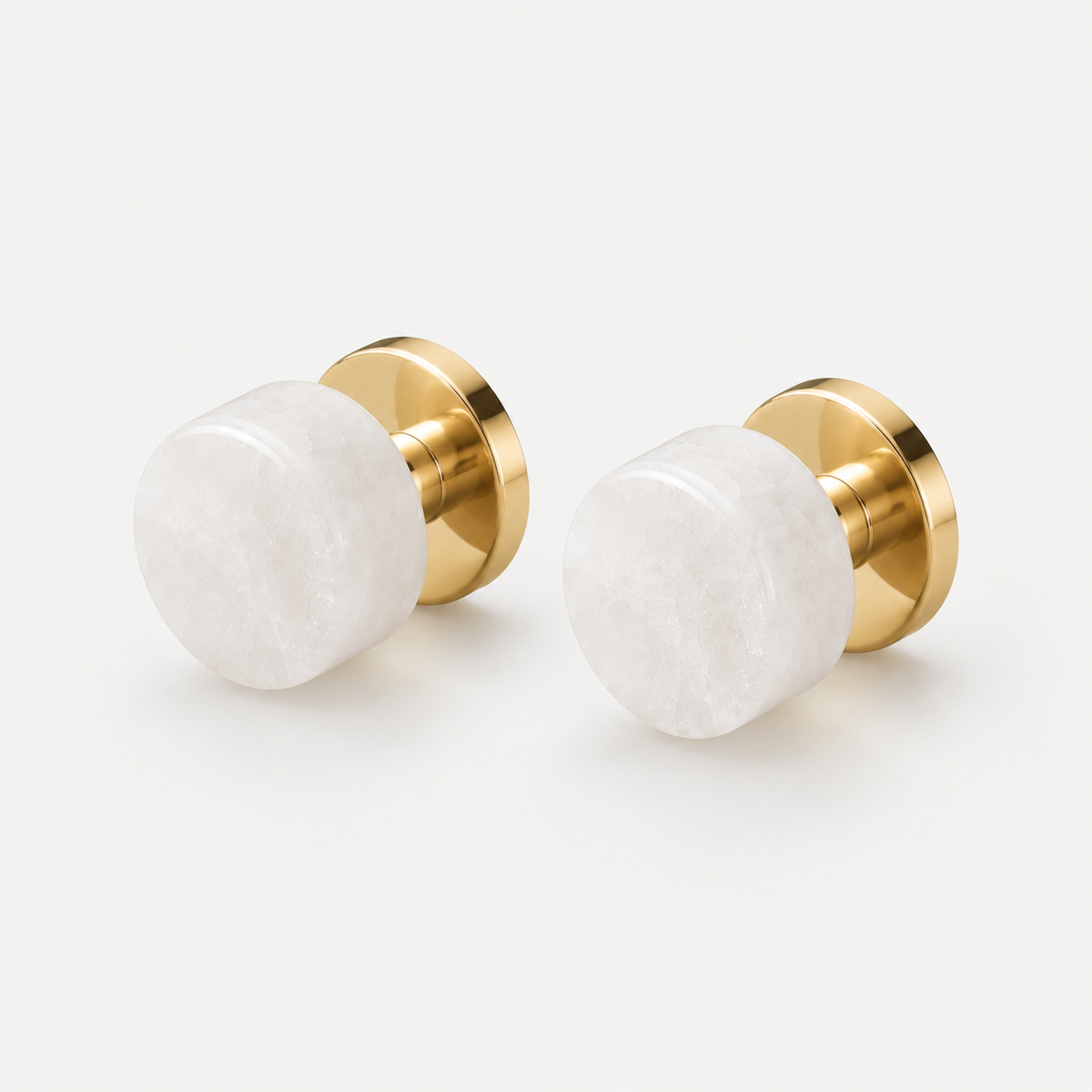 Brass Cabinet Knob with Decorative Inset – FH-C016