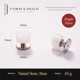 Brass Cabinet Knob with Decorative Inset – FH-C016