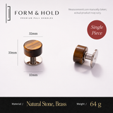 Brass Cabinet Knob with Decorative Inset – FH-C016