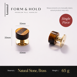 Brass Cabinet Knob with Decorative Inset – FH-C016