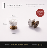 Brass Cabinet Knob with Decorative Inset – FH-C016