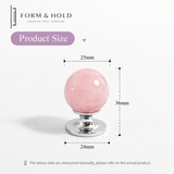 Crystal Sphere Cabinet Knob with Brass Base – FH-C017
