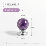 Crystal Sphere Cabinet Knob with Brass Base – FH-C017