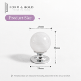 Crystal Sphere Cabinet Knob with Brass Base – FH-C017