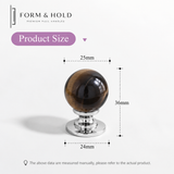 Crystal Sphere Cabinet Knob with Brass Base – FH-C017