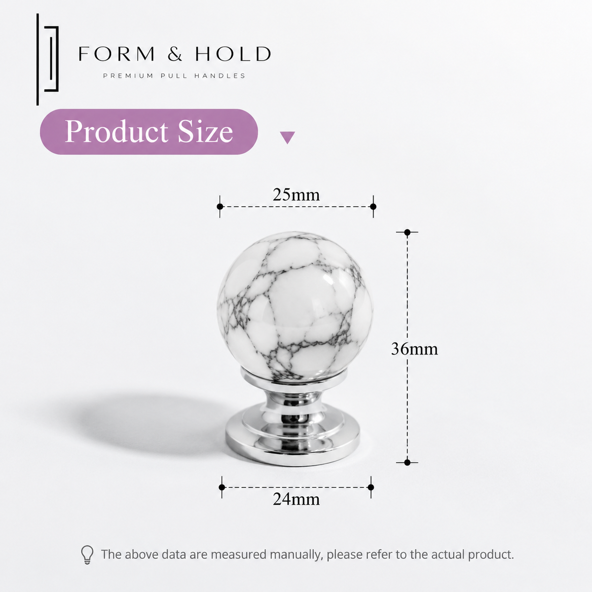 Crystal Sphere Cabinet Knob with Brass Base – FH-C017