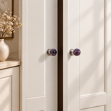 Crystal Sphere Cabinet Knob with Brass Base – FH-C017