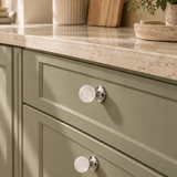 Crystal Sphere Cabinet Knob with Brass Base – FH-C017