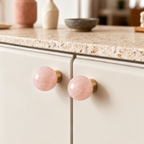 Crystal Sphere Cabinet Knob with Cylindrical Brass Base – FH-C018