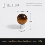 Crystal Sphere Cabinet Knob with Cylindrical Brass Base – FH-C018