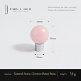Crystal Sphere Cabinet Knob with Cylindrical Brass Base – FH-C018